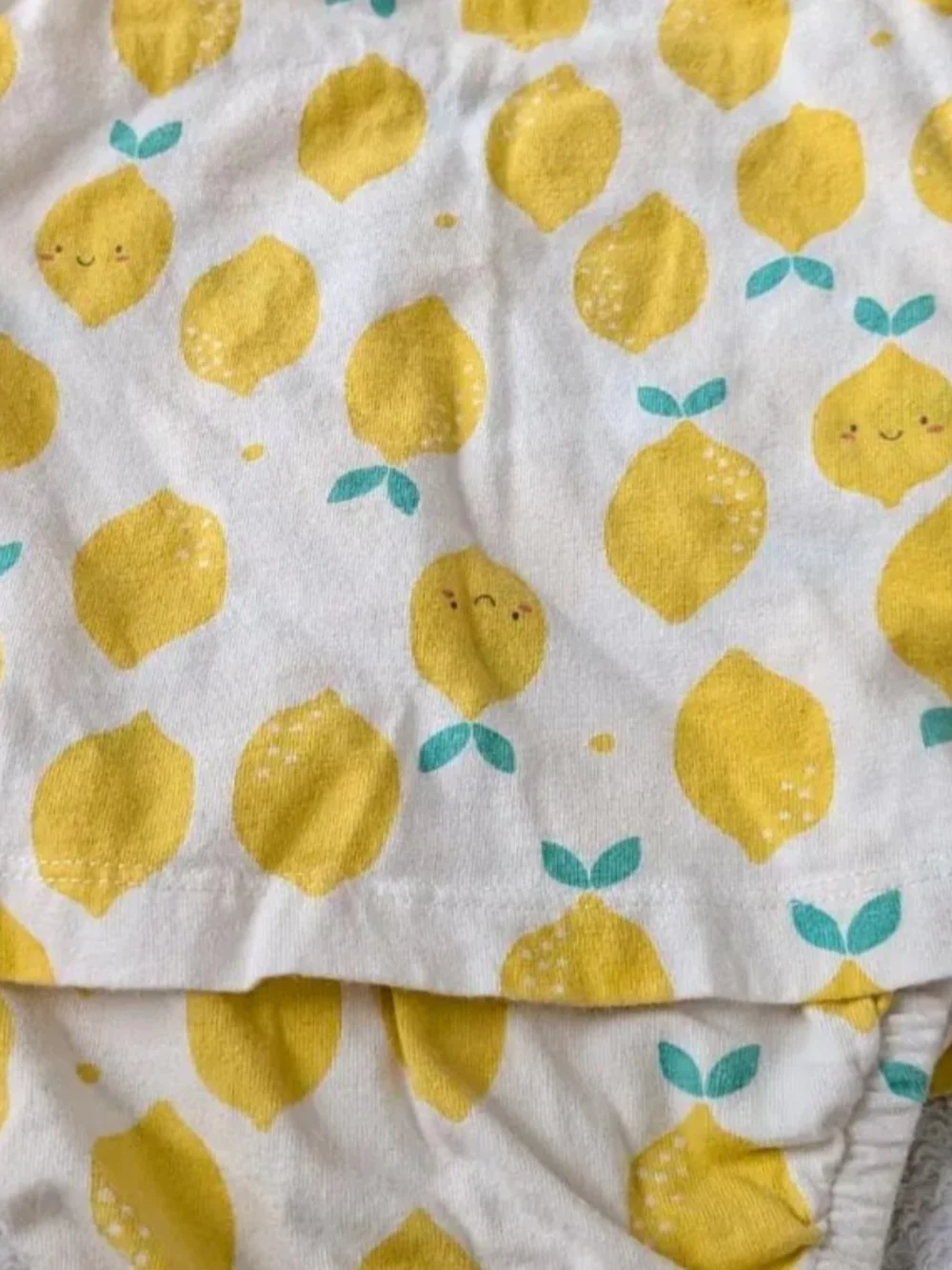 Carter's White Lemon-Print Dress with Matching Bloomers Size 12 Months